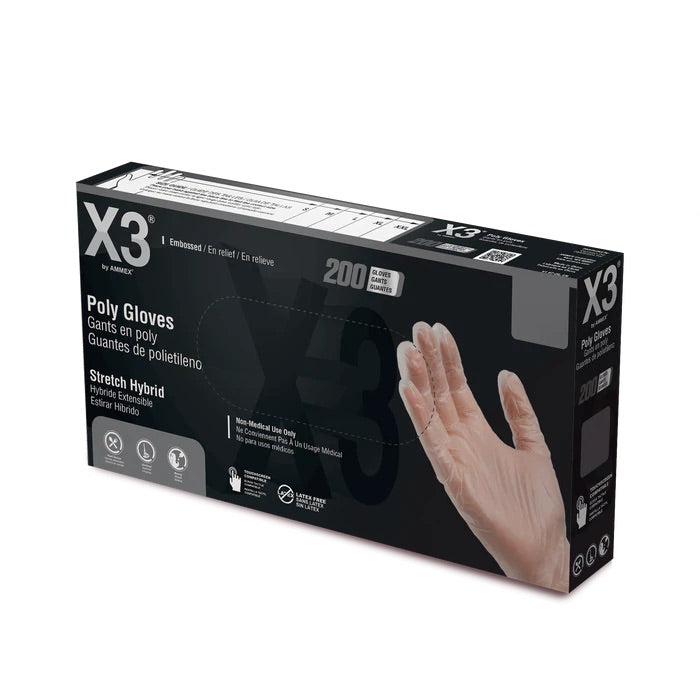 Ammex x3 nitrile latex deals free industrial disposable gloves